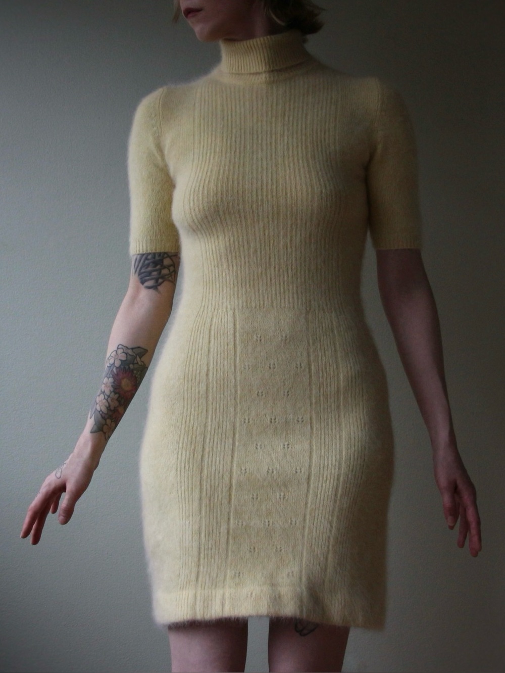 1960's Jonathan Logan Angora Blend Knit Sheath Dress